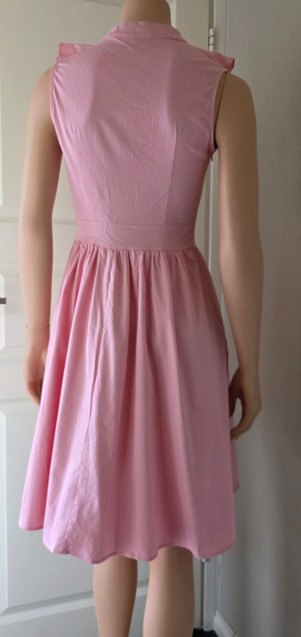 Pink sleeveless dress, 2000s, size 34-(36)