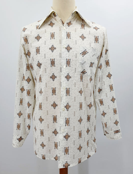 Tiklas, miesten slim fit paitapusero 70-80-luvulta, koko S