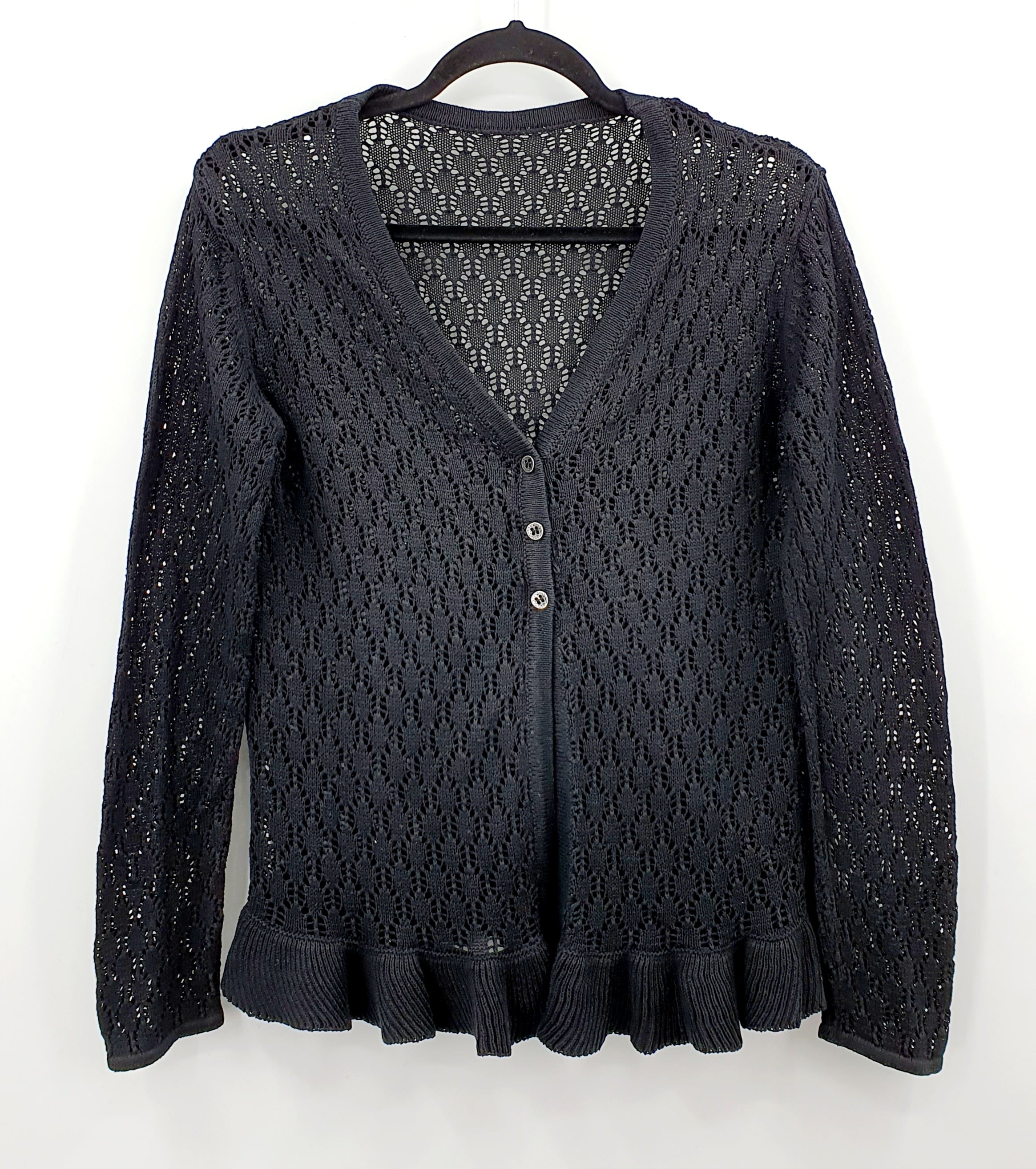 Black lace cardigan from the 90s, size 36-38