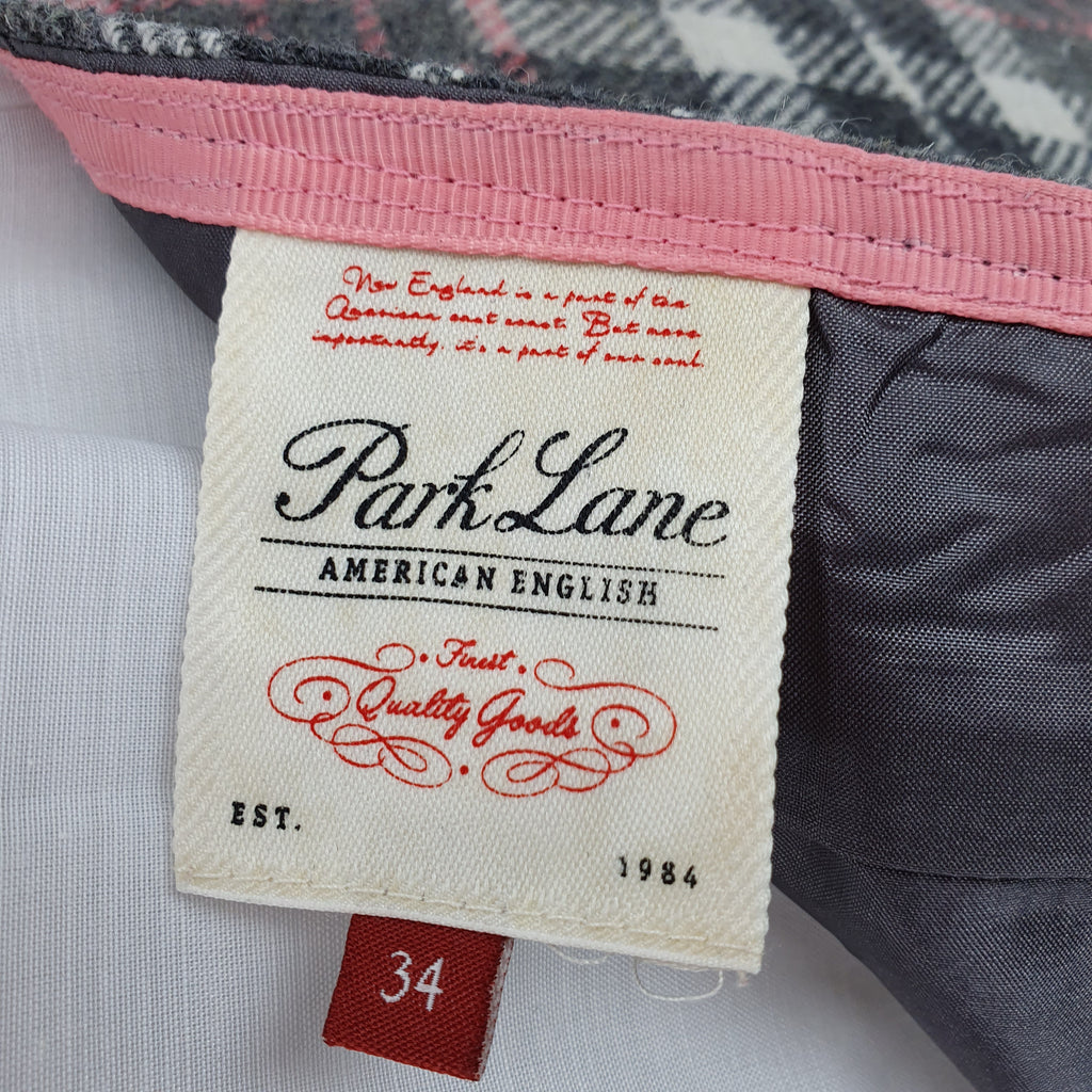 Park Lane, short checked skirt from the 2000s, belt 70cm, size 34