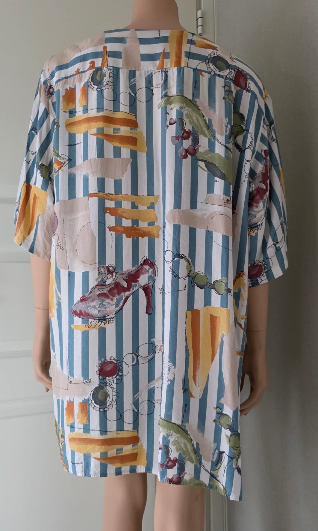 Joutsela, striped women's shirt from the 90s, size 46