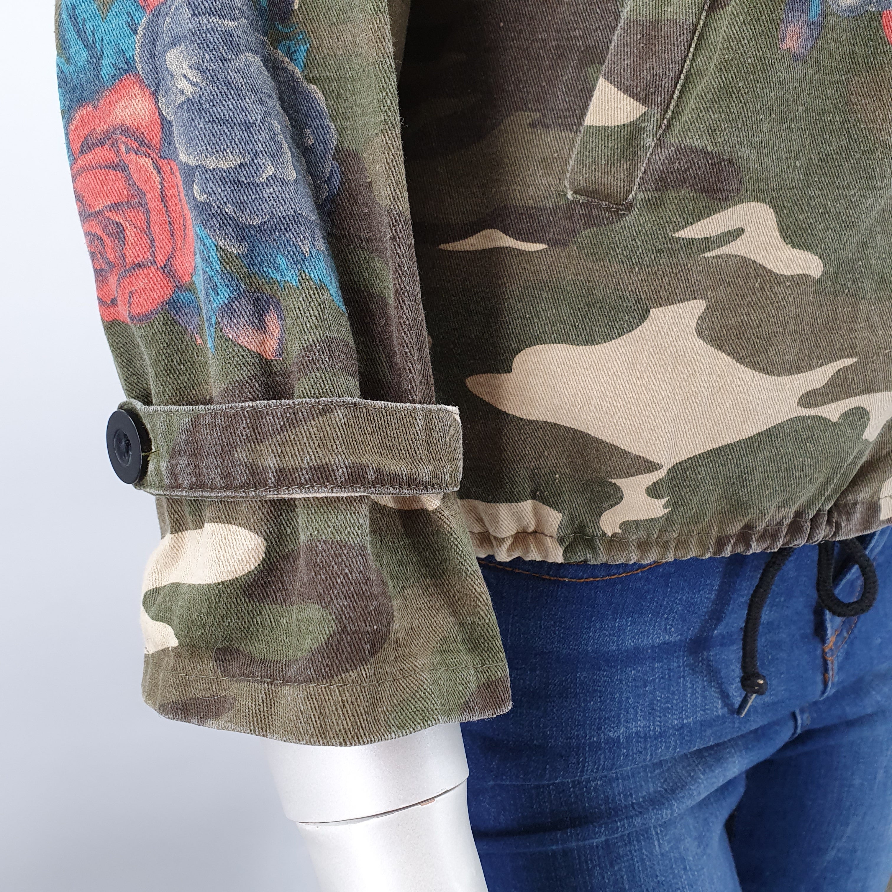 Camouflage short jacket from the 80s-90s, size 34-36
