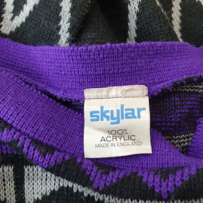 Skylar, 70-80-luvun neulepusero puolipitkillä hihoilla, koko 34-36