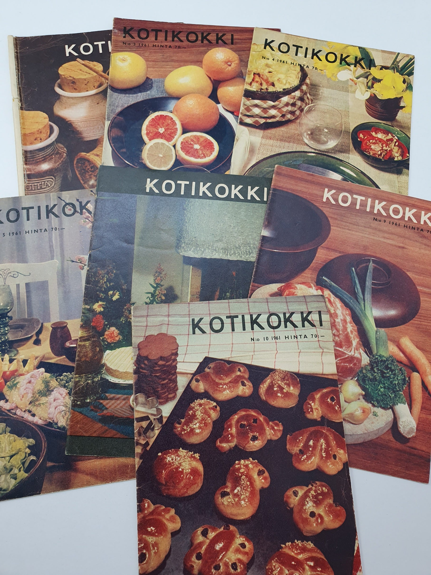Kotikokki lehdet 1960-luvulta, keräilylehdet vuodelta 1961
