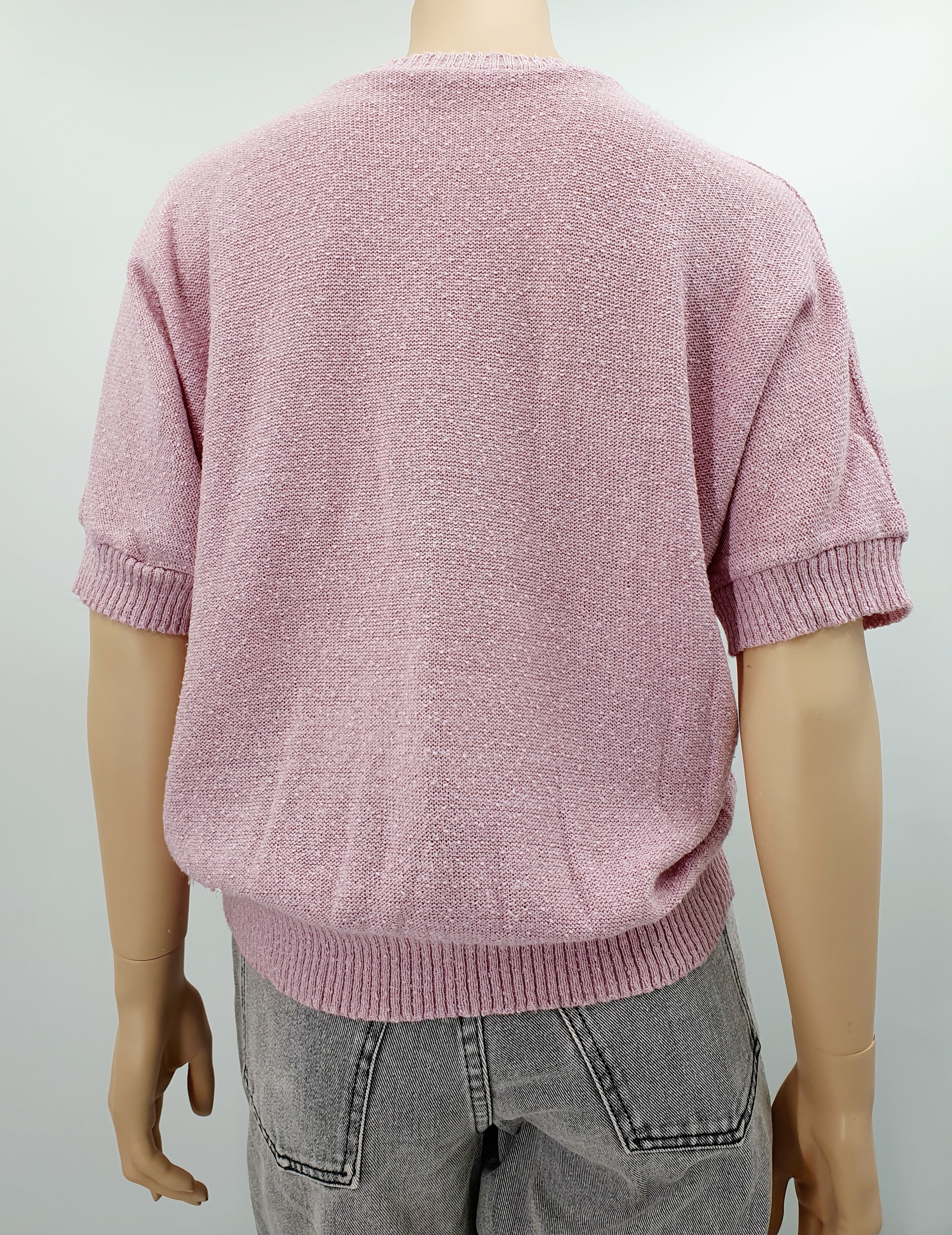 Kirjoneule, Finnish vintage short-sleeved blouse from the 80s, size 36-38
