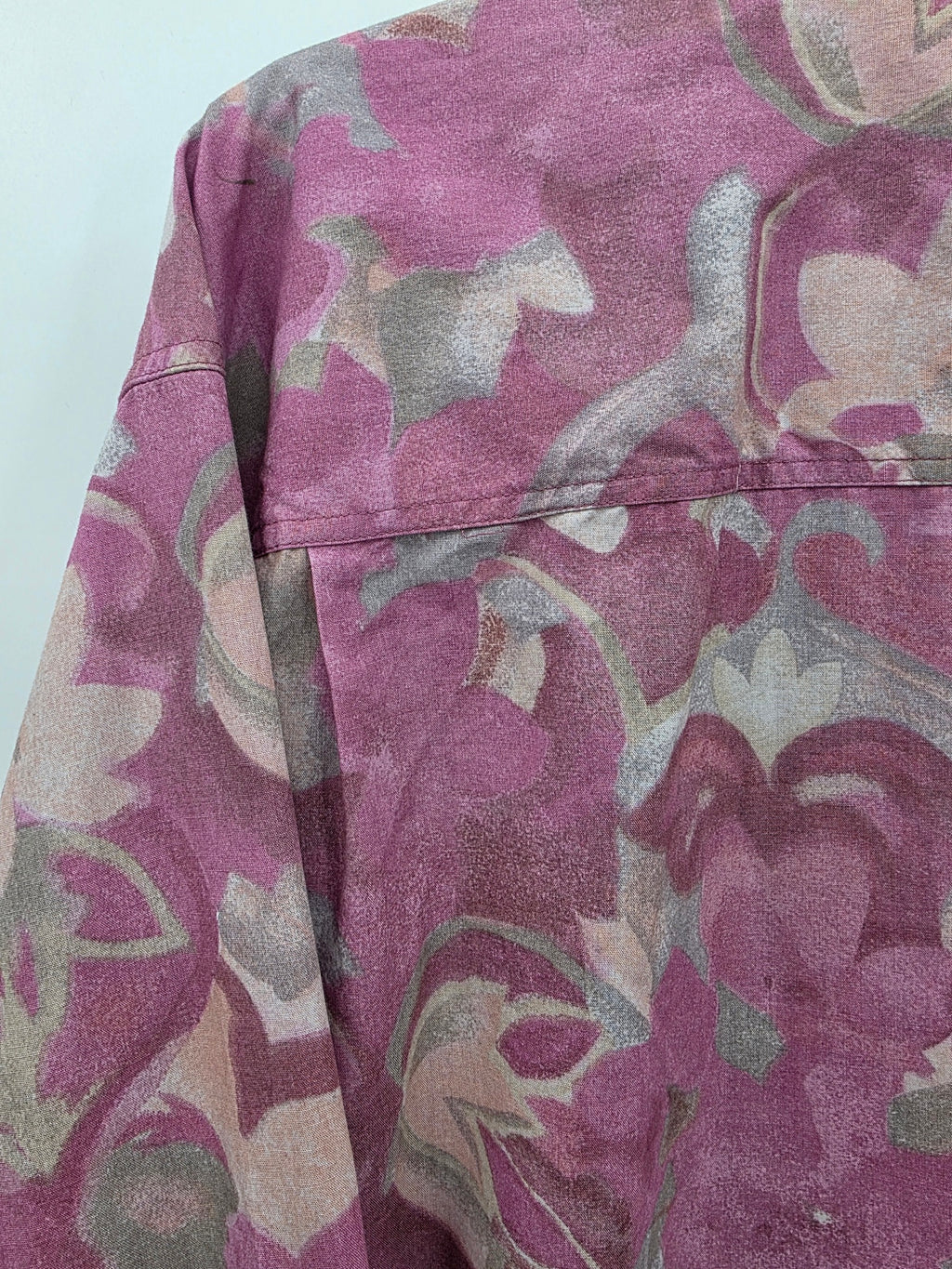 Ragazzi, pink/grey men's cotton shirt from the 90s, size XXL