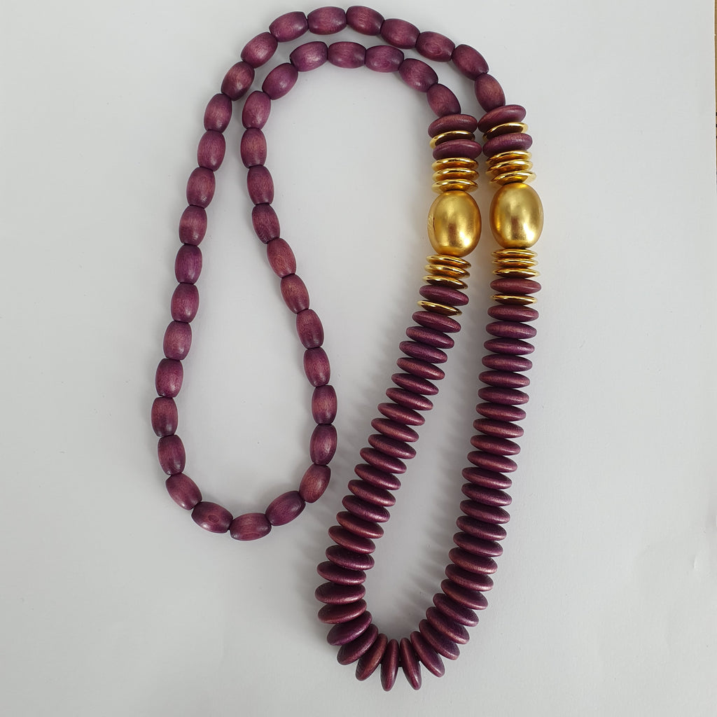 Aarikka, violet gold necklace from the 80s-90s, length 75cm