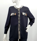 GR Design, black viscose shirt from the 90s, size 38/40