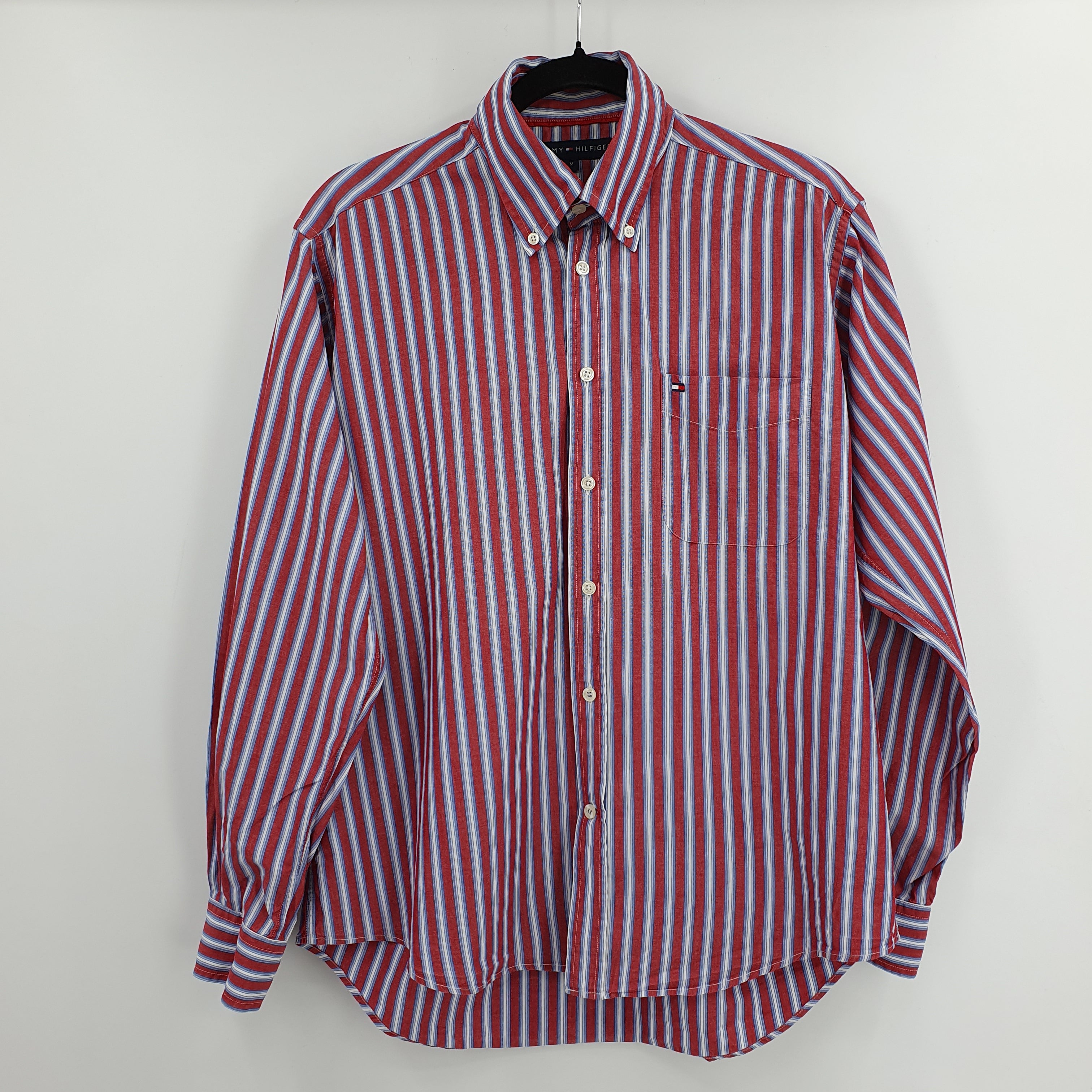 Tommy Hilfiger, miesten puuvillapaita 90-2000-luvulta, koko M