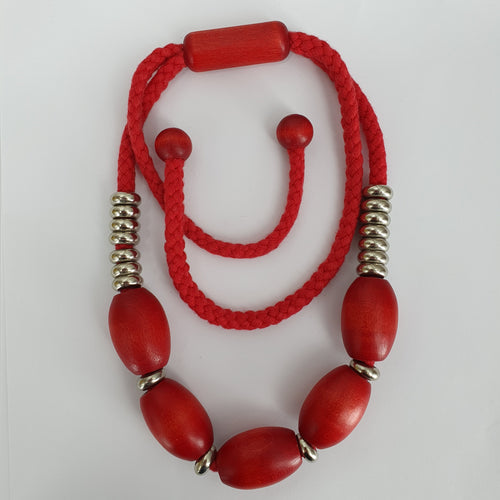Aarikka, necklace from the 80s-90s, color red, max. length 80cm