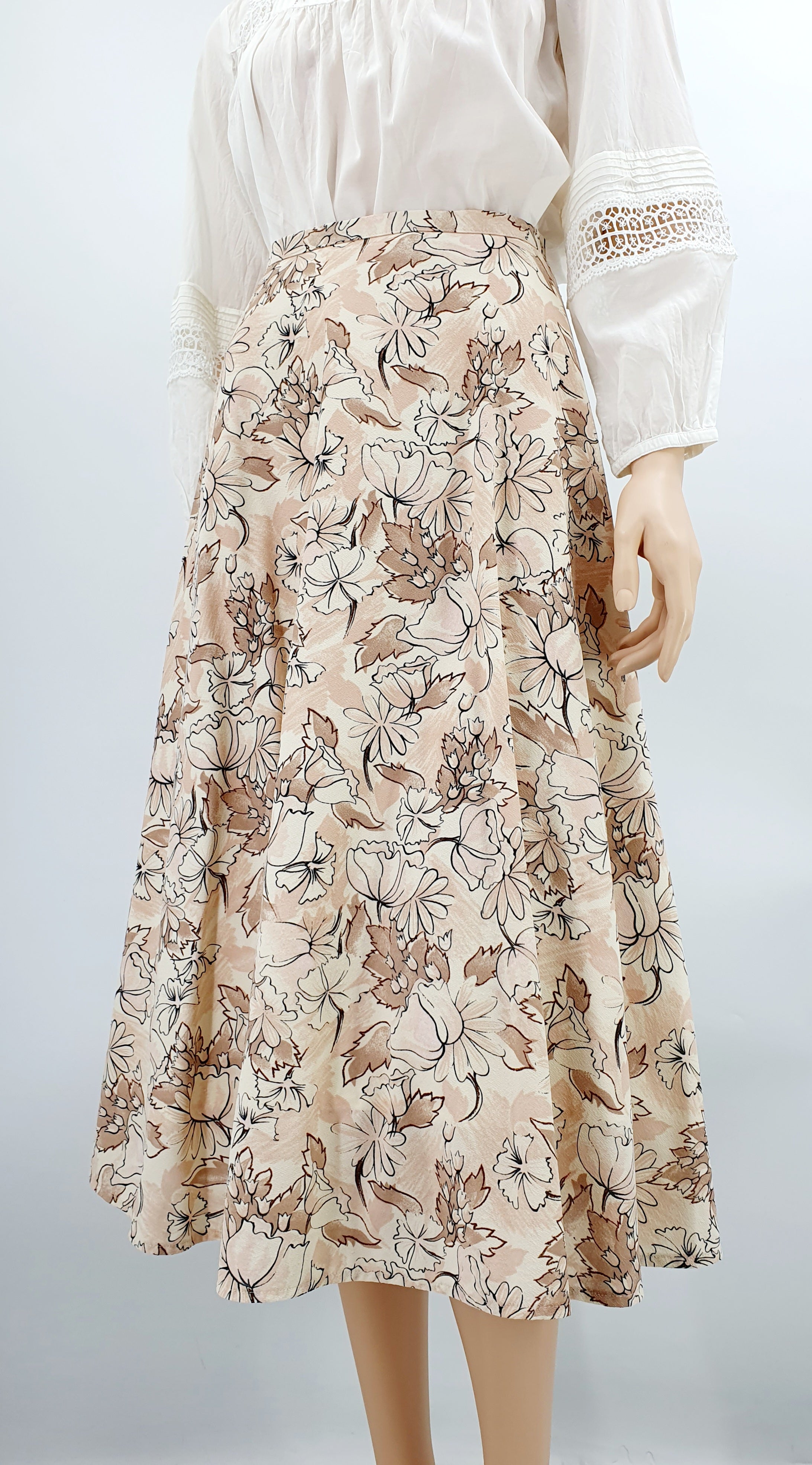 Finnwear, A-line skirt from the 70s-80s, waist 74cm, size 36