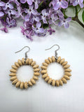 UpCycled by Pivis, Ring recycled earrings, light beige