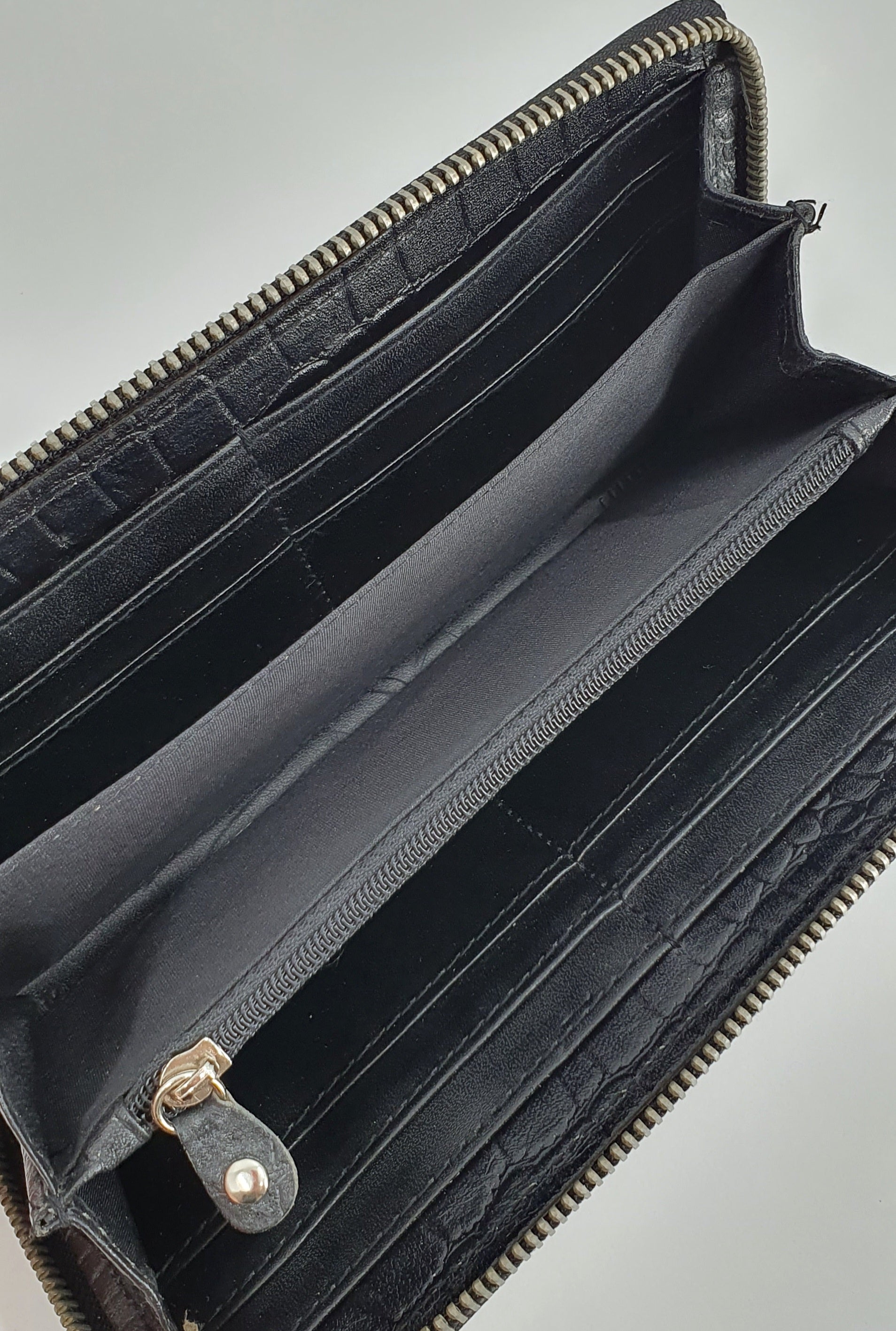Black leather wallet from the 90s
