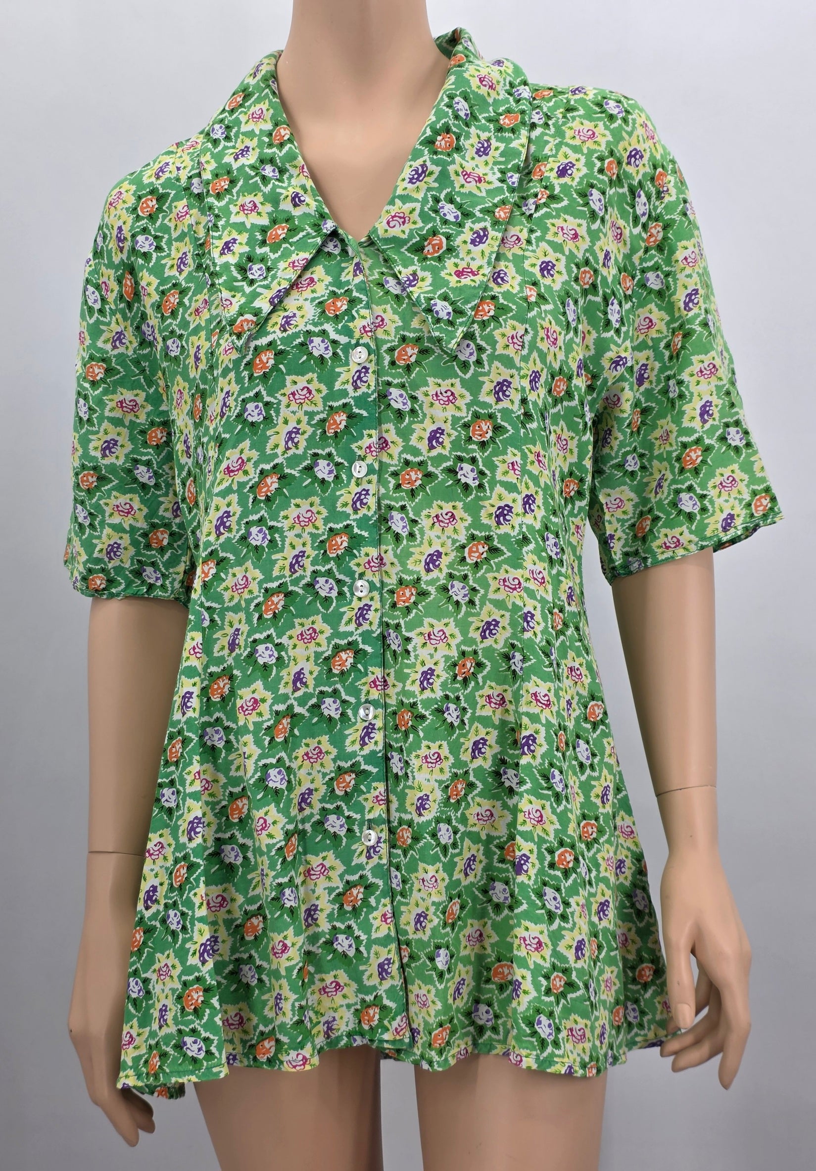 Kosinski, bell-shaped short tunic from the 80s, size 40-42