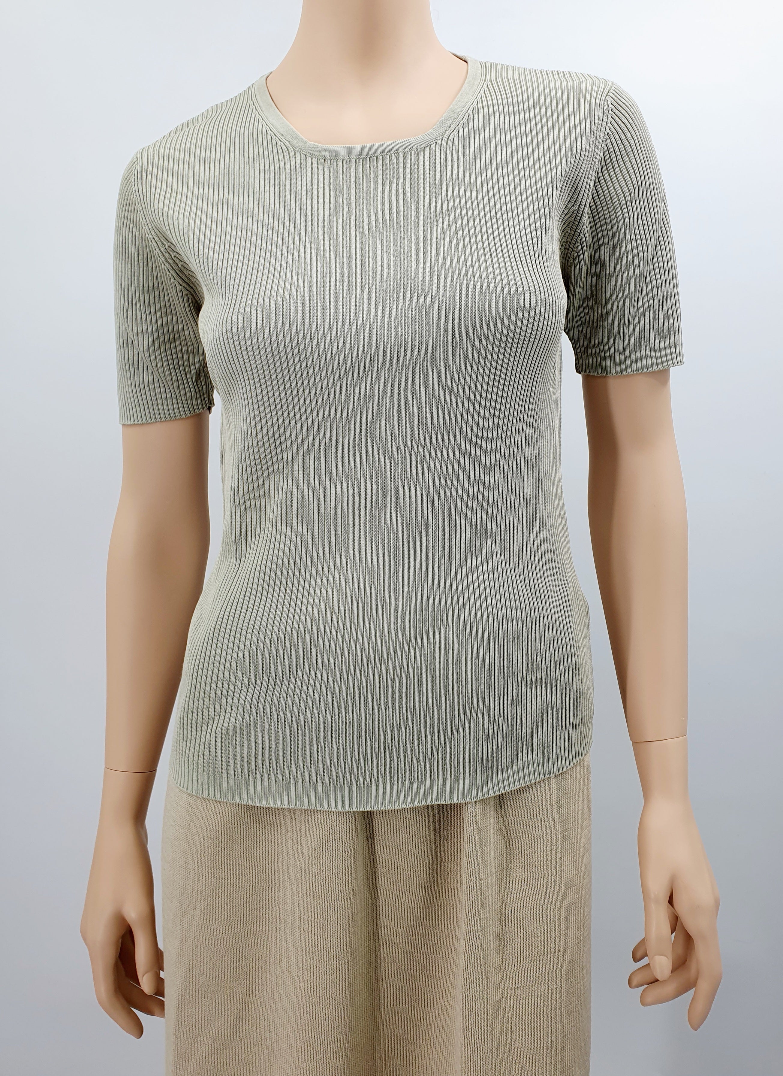 Santarelli, light green short-sleeved sweater from the 90s, size 38-40-42