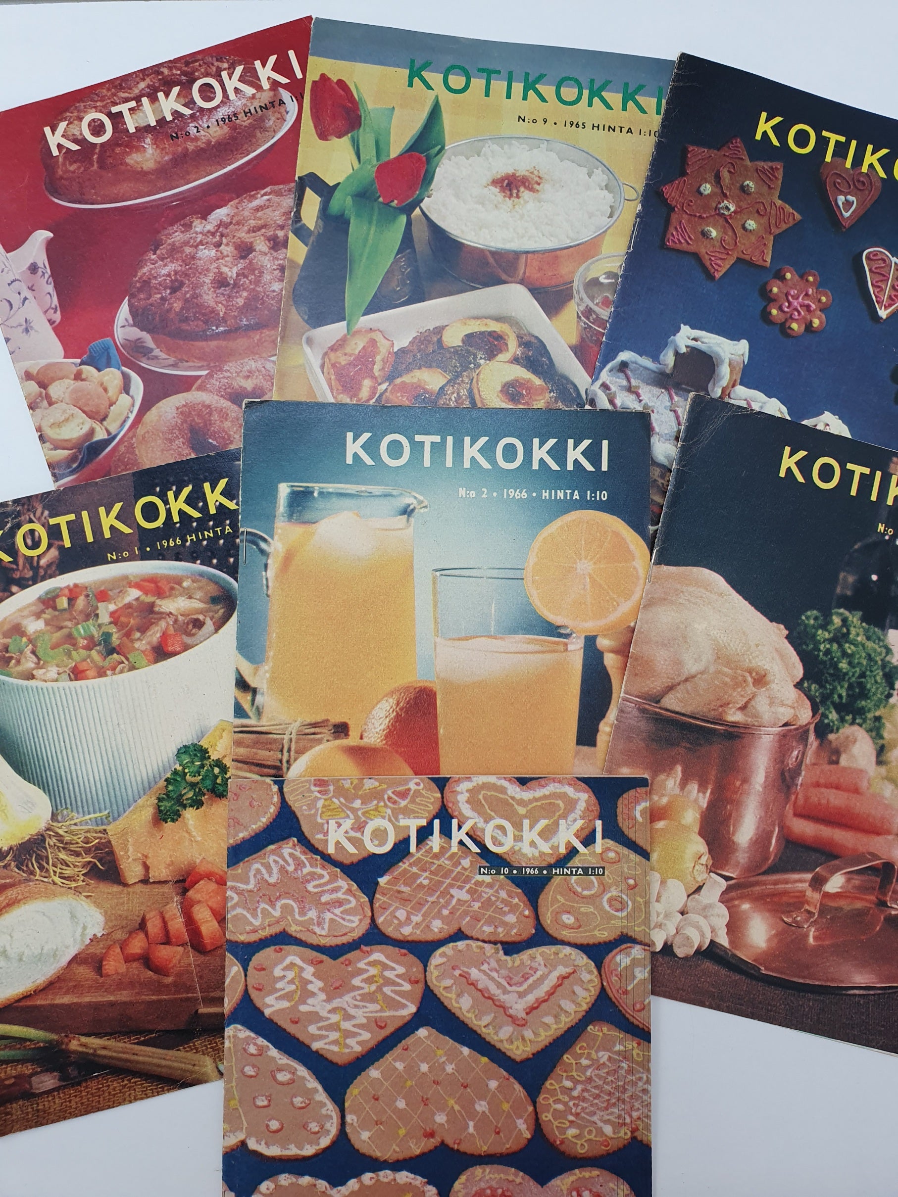 Kotikokki talouslehdet 60-luvulta, nostalgiset keräilylehdet