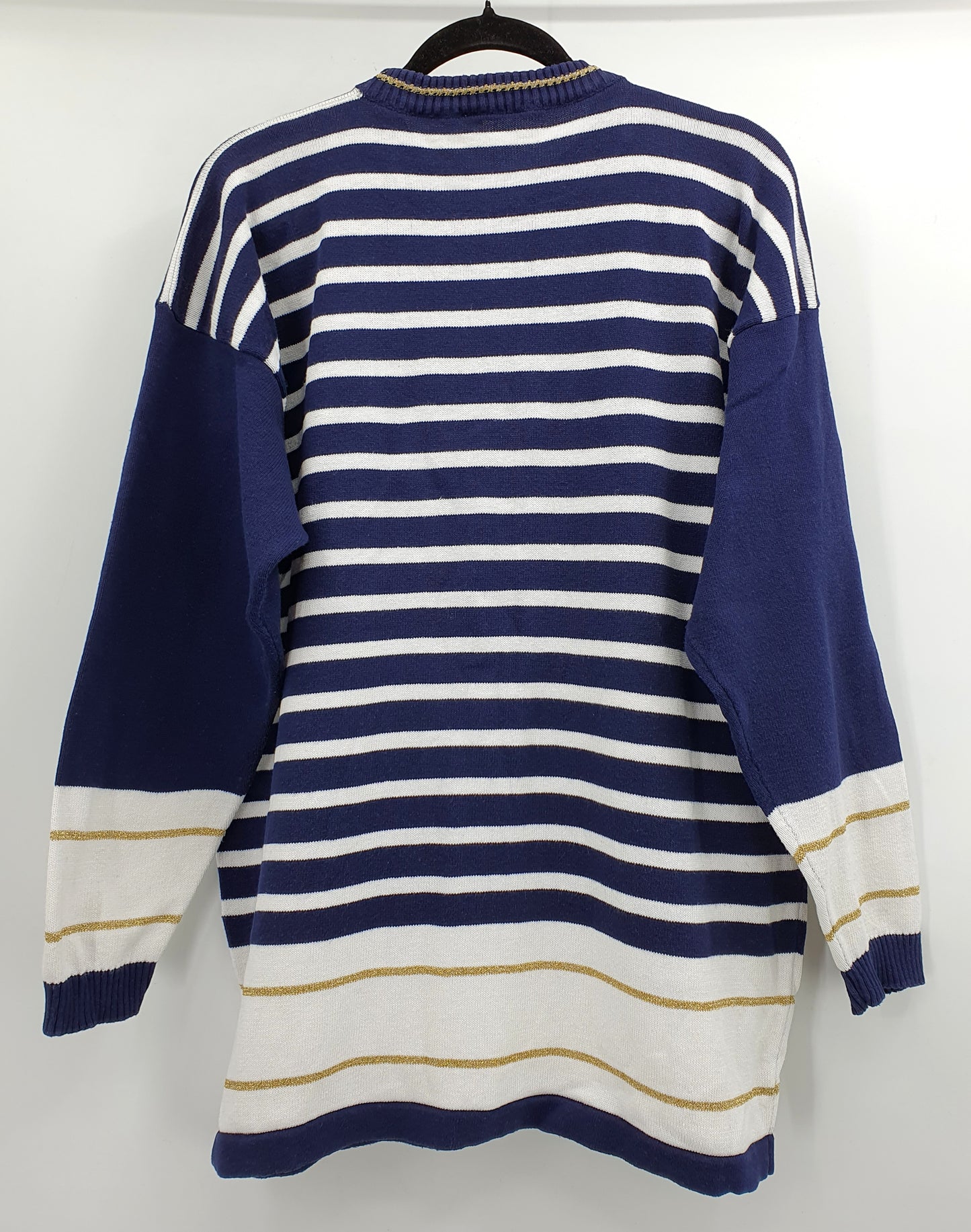 Nautical cotton sweater from the 90s, size 42