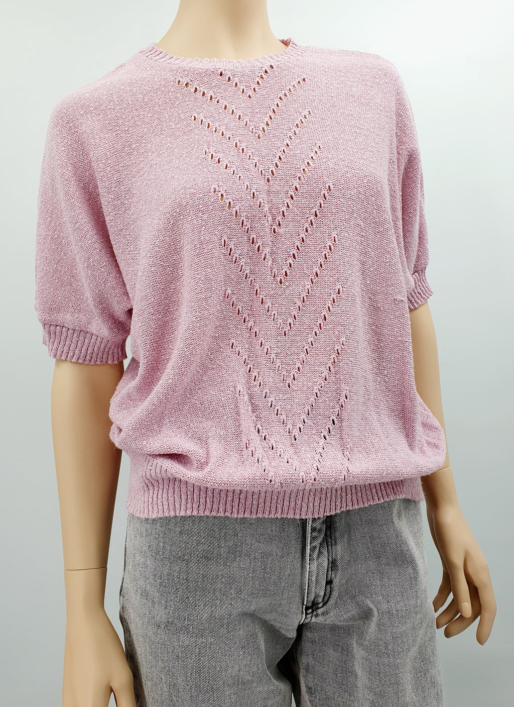 Kirjoneule, Finnish vintage short-sleeved blouse from the 80s, size 36-38