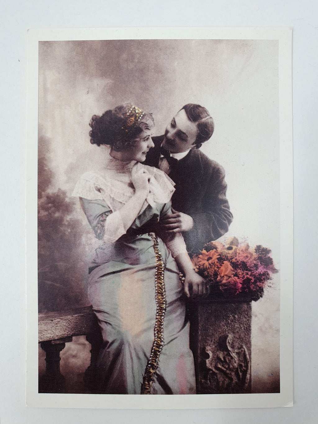 Postcard, 19th century couple
