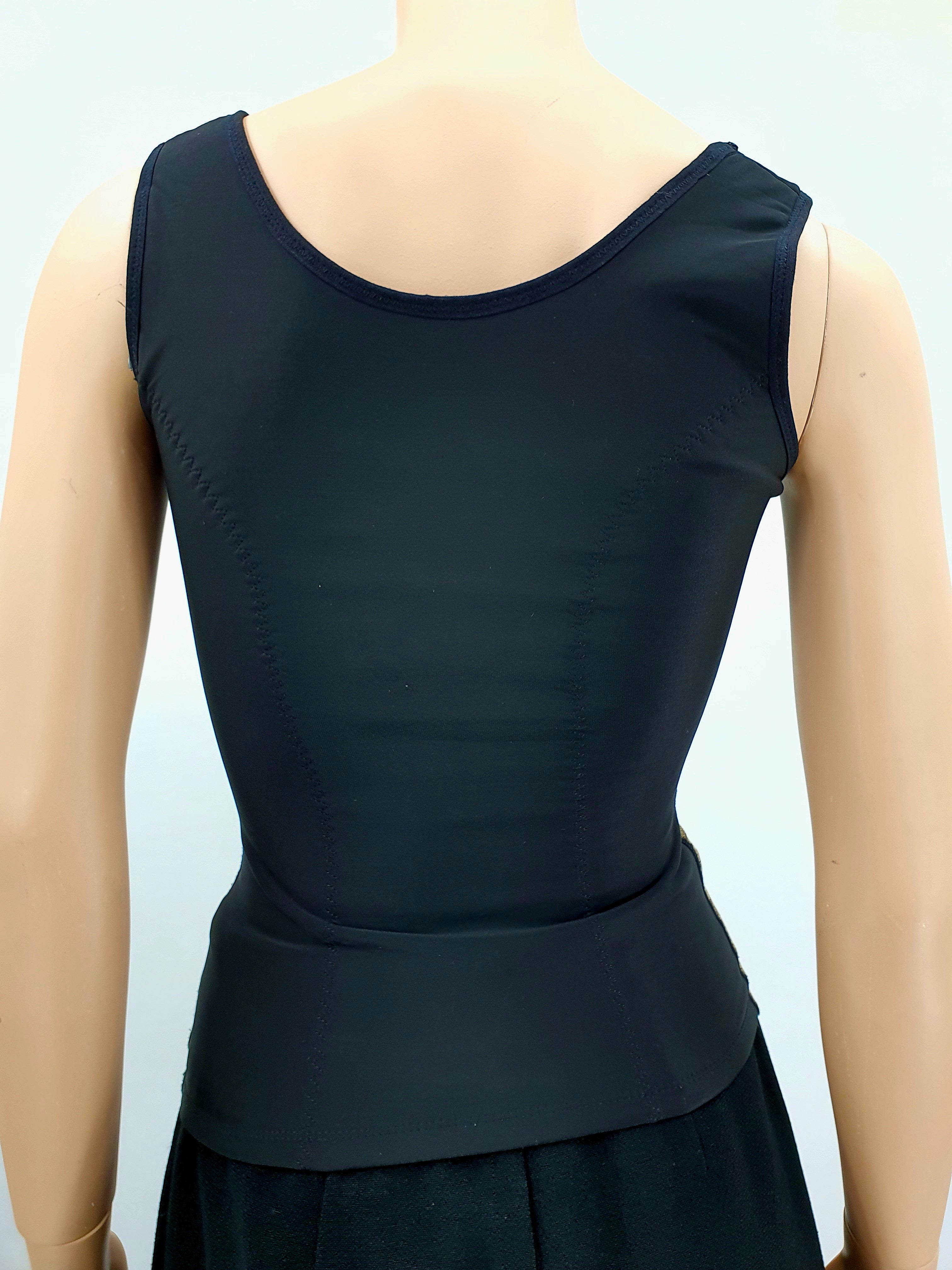 Muotoileva toppi, musta/pantterikuvio, koko 34-36