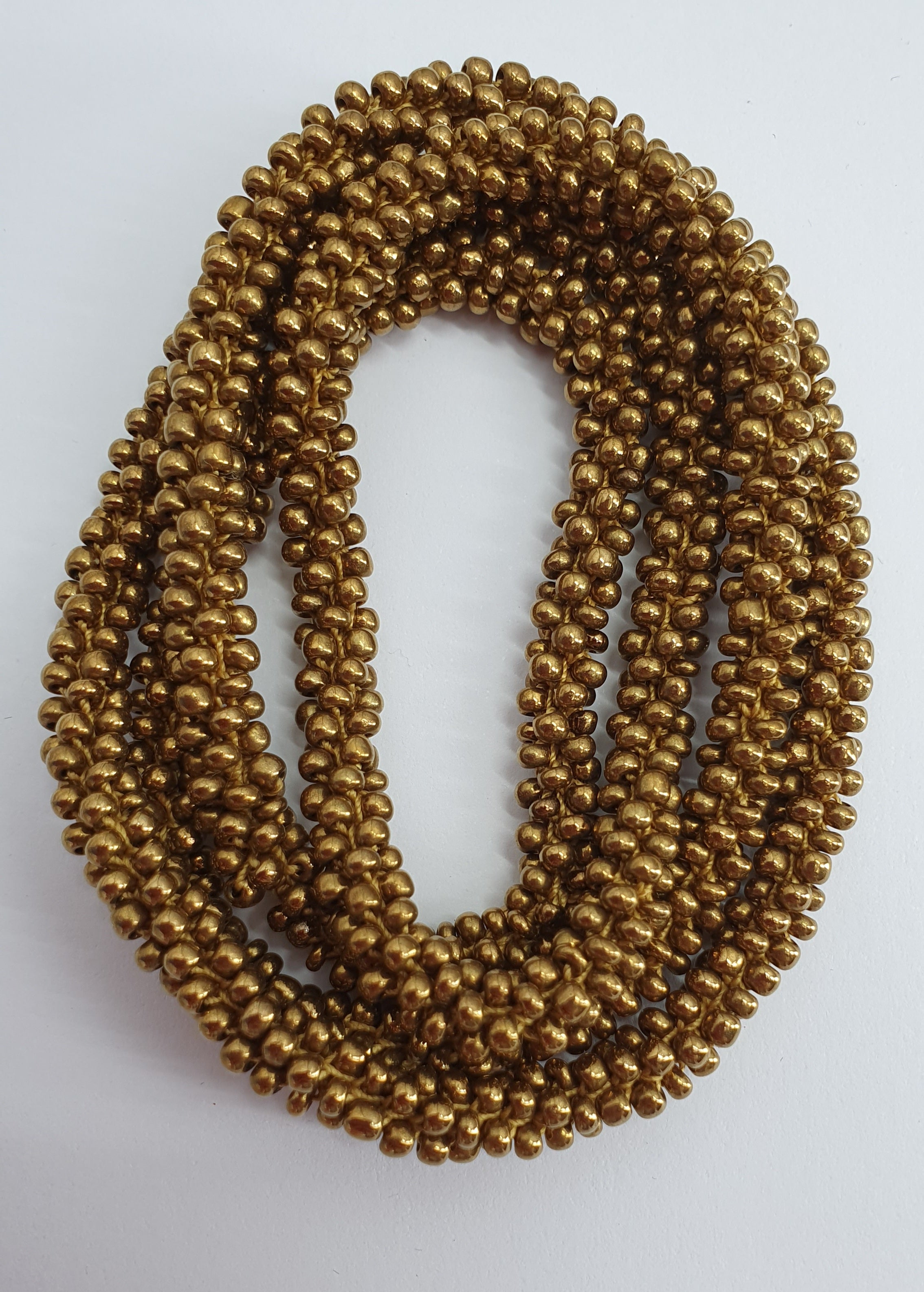 Bronze-colored pearl necklace, length 72cm