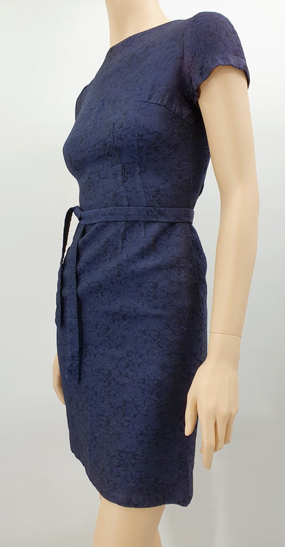 Dark blue sheath dress from the 50s-60s, size 32