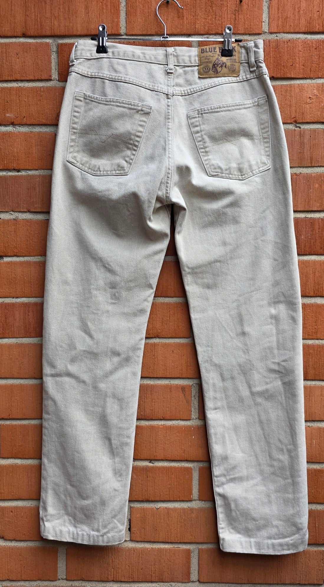 Blue Back, high-waisted beige jeans from the 90s, waist 76cm, size 38