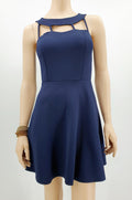 Dark blue short party dress from the 2000s, size 34-36