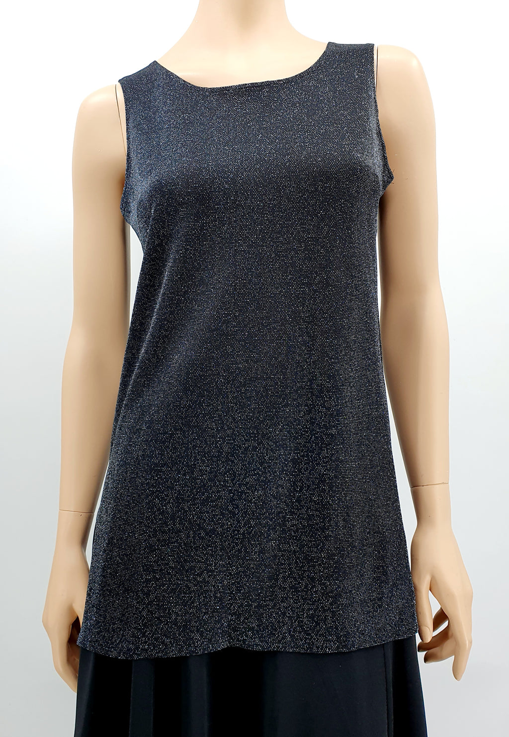 Merci, black glitter top, from the 90s, size 38