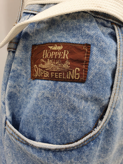 Hopper, korkeavyötäröiset farkut 80-luvulta, vy 80cm, 38-40