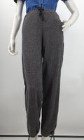 R-Collection, black-gray trousers with elastic waist, size 34-36
