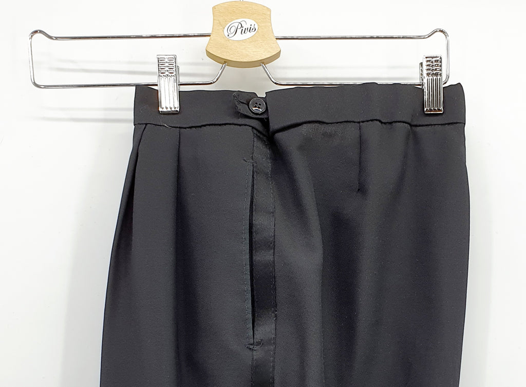 Turo Tailor, secondhand smokkihousut 2000-luvulta, käytetyt juhlahousut, koko 50, kuva vyötäröstä