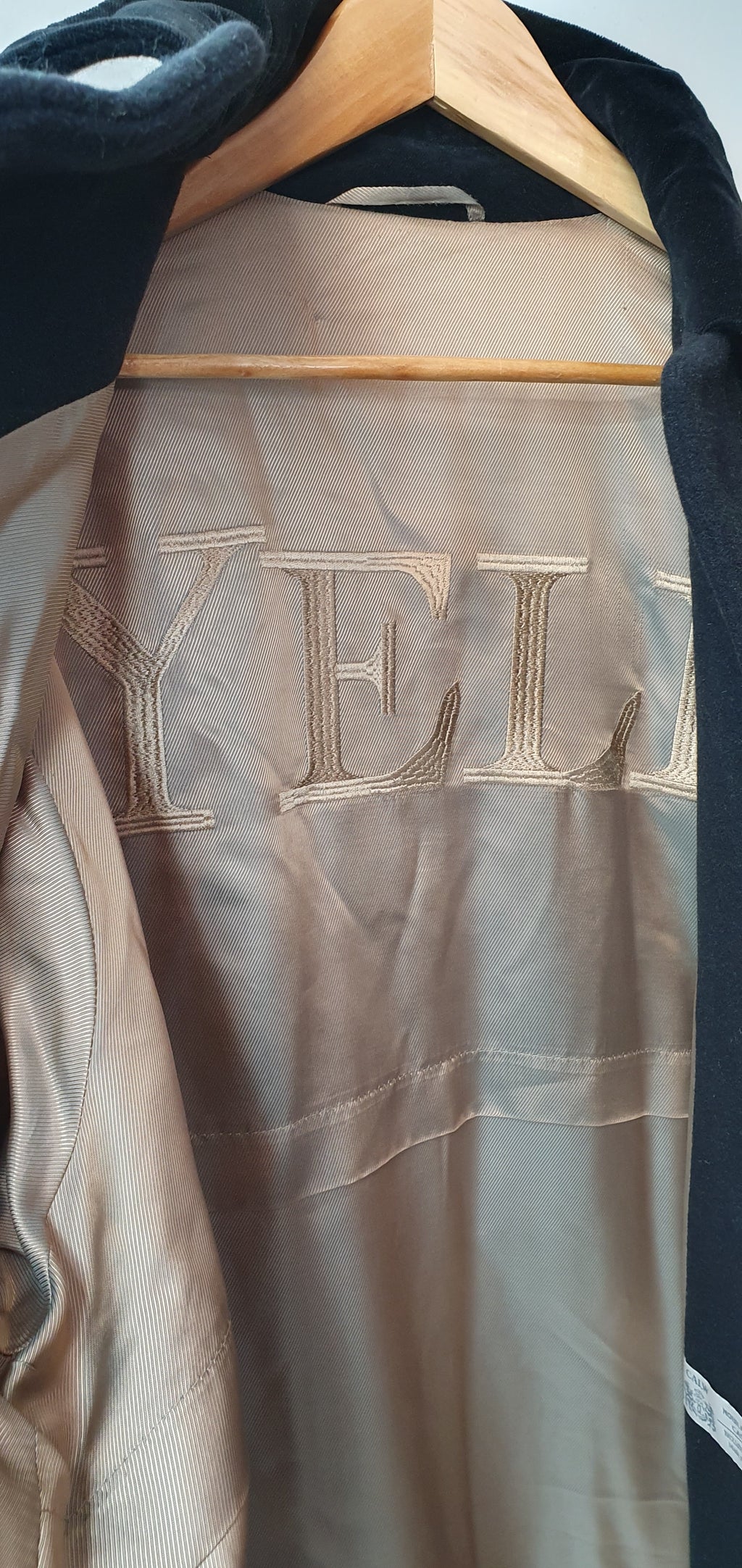 YELL, black cashmere wool jacket from the 90s, size 40-42