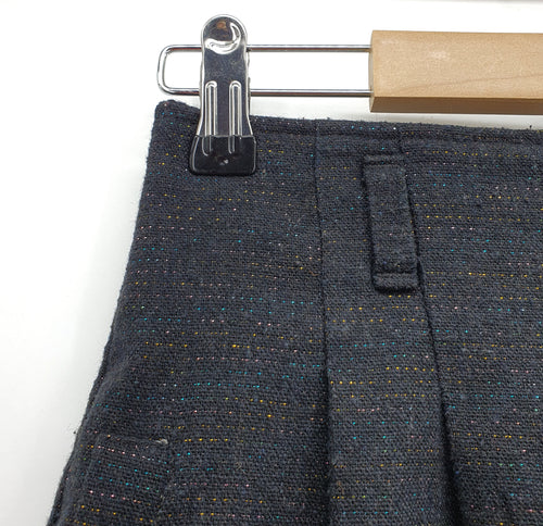 Farmariteollisuus Oy, black sparkly pants from the 80s, size 34