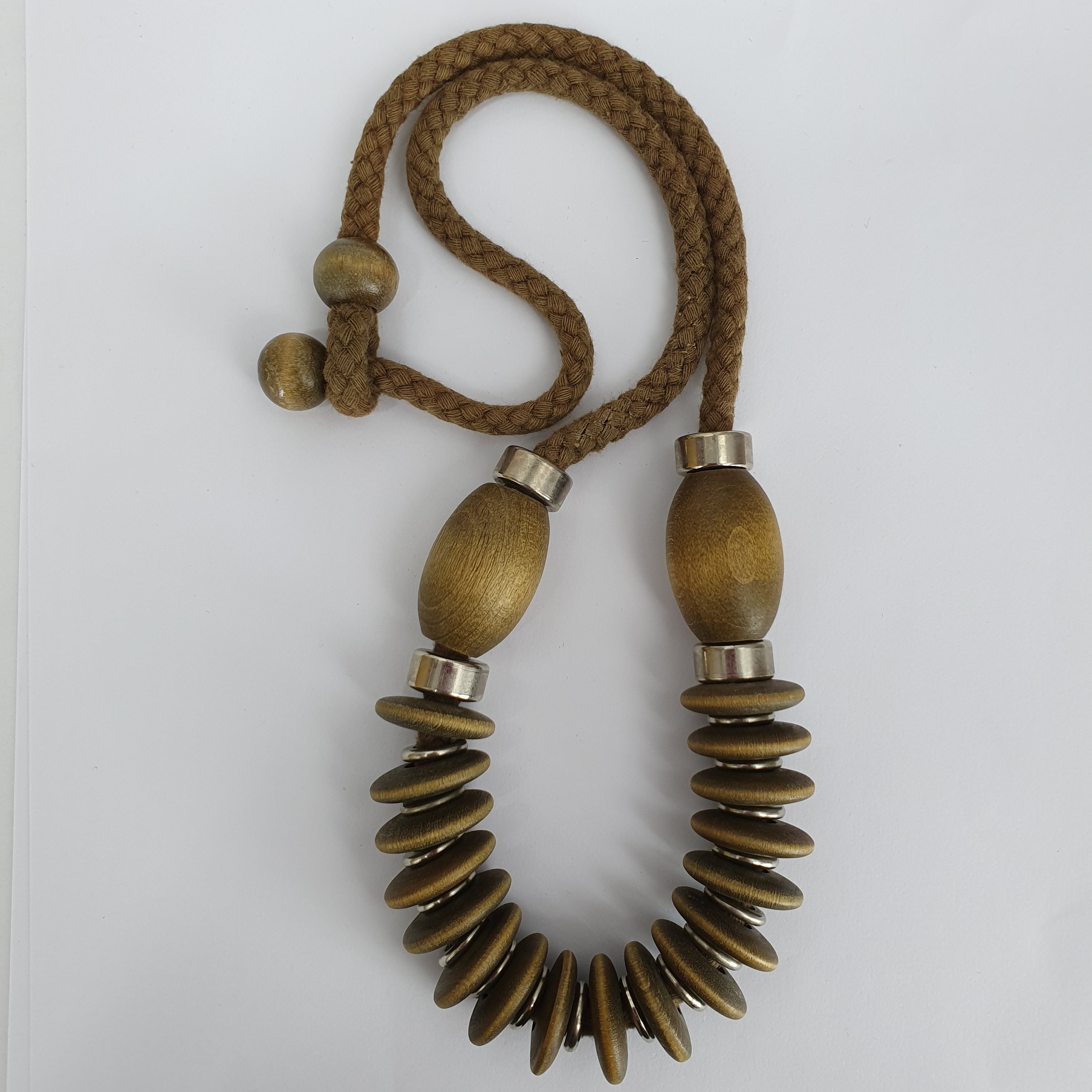 Aarikka, greenish necklace from the 80s-90s, length 65cm