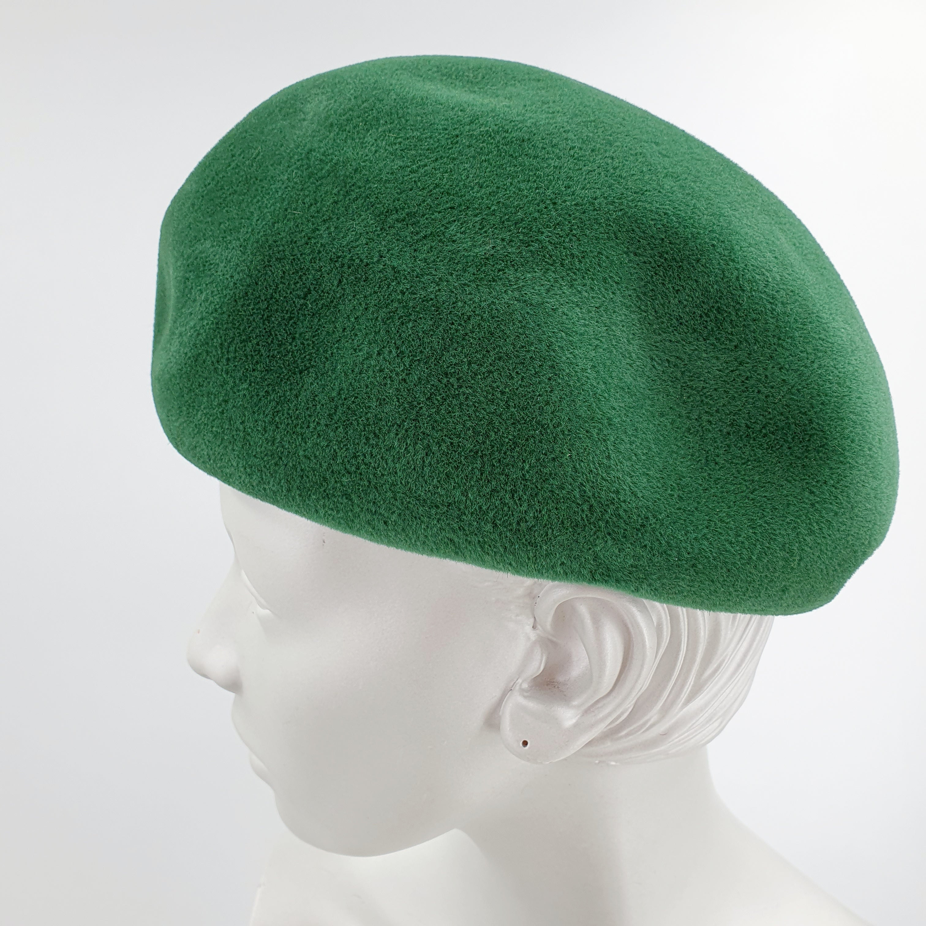 Green vintage felt hat, 50s-60s, 52-58cm