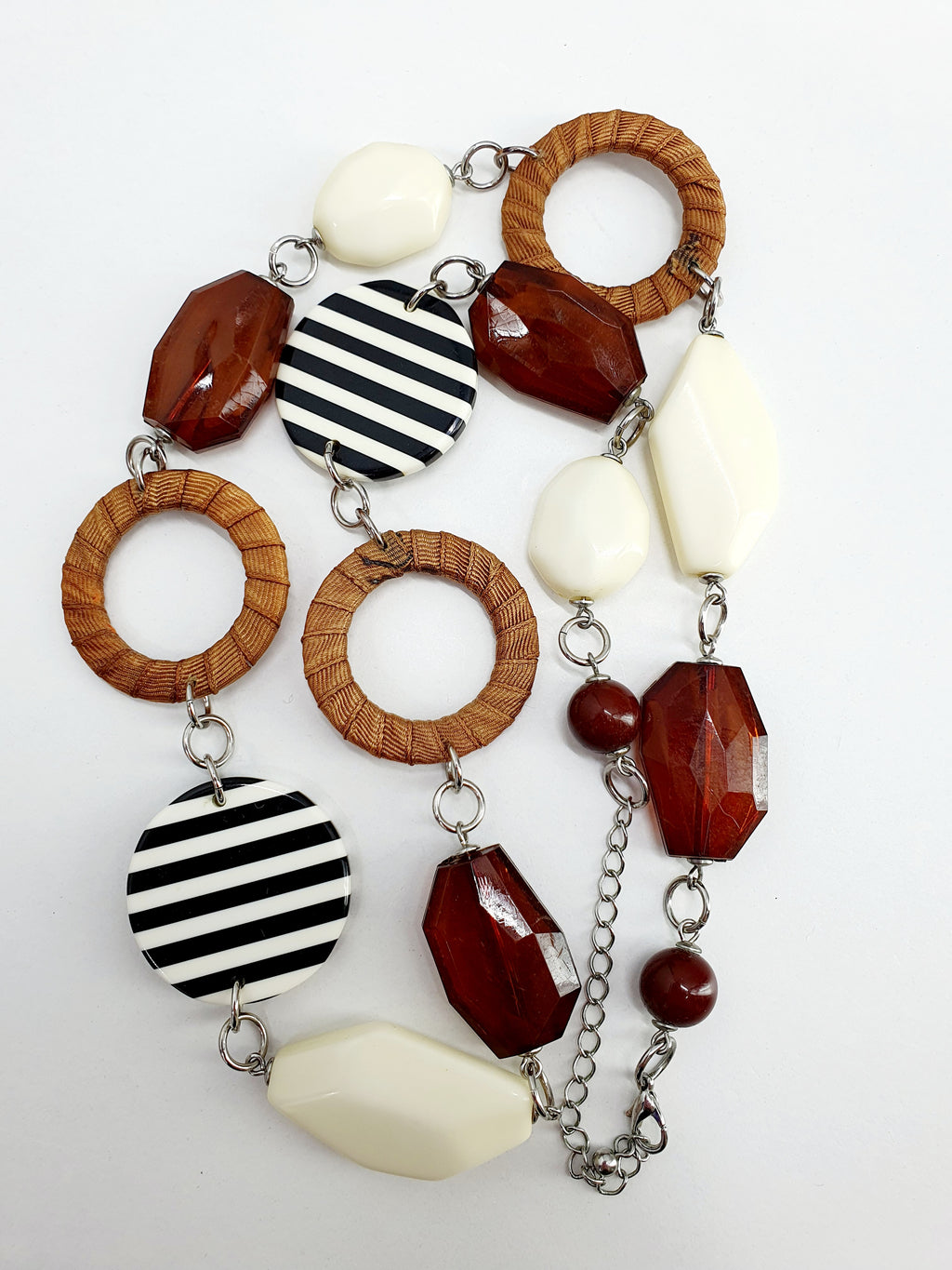 Impressive asymmetrical necklace from the 90s-2000s, length 65cm