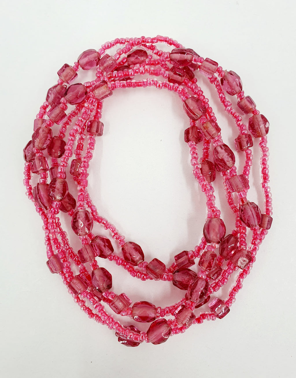 Pepper beads, pink, three different types