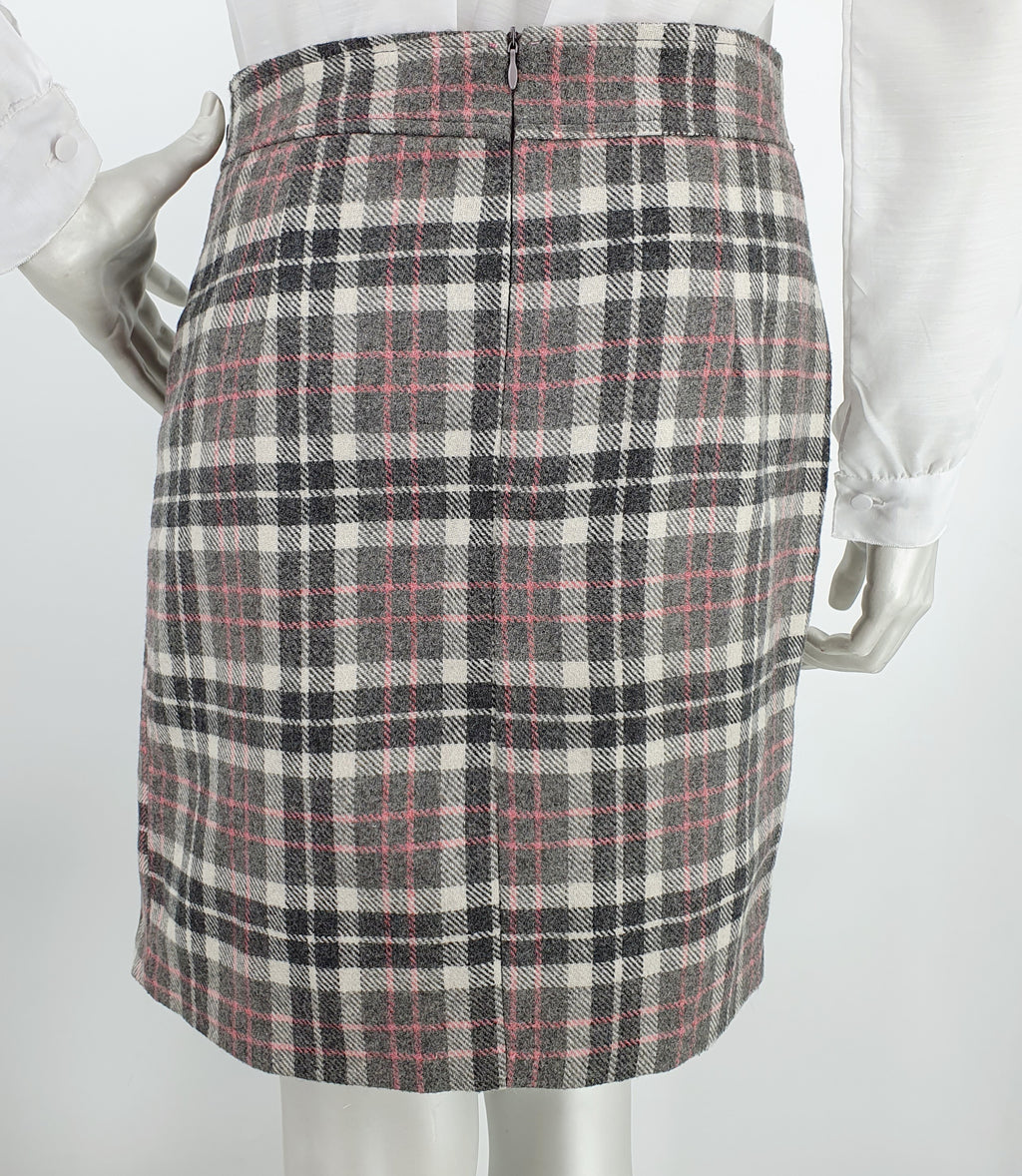 Park Lane, short checked skirt from the 2000s, belt 70cm, size 34