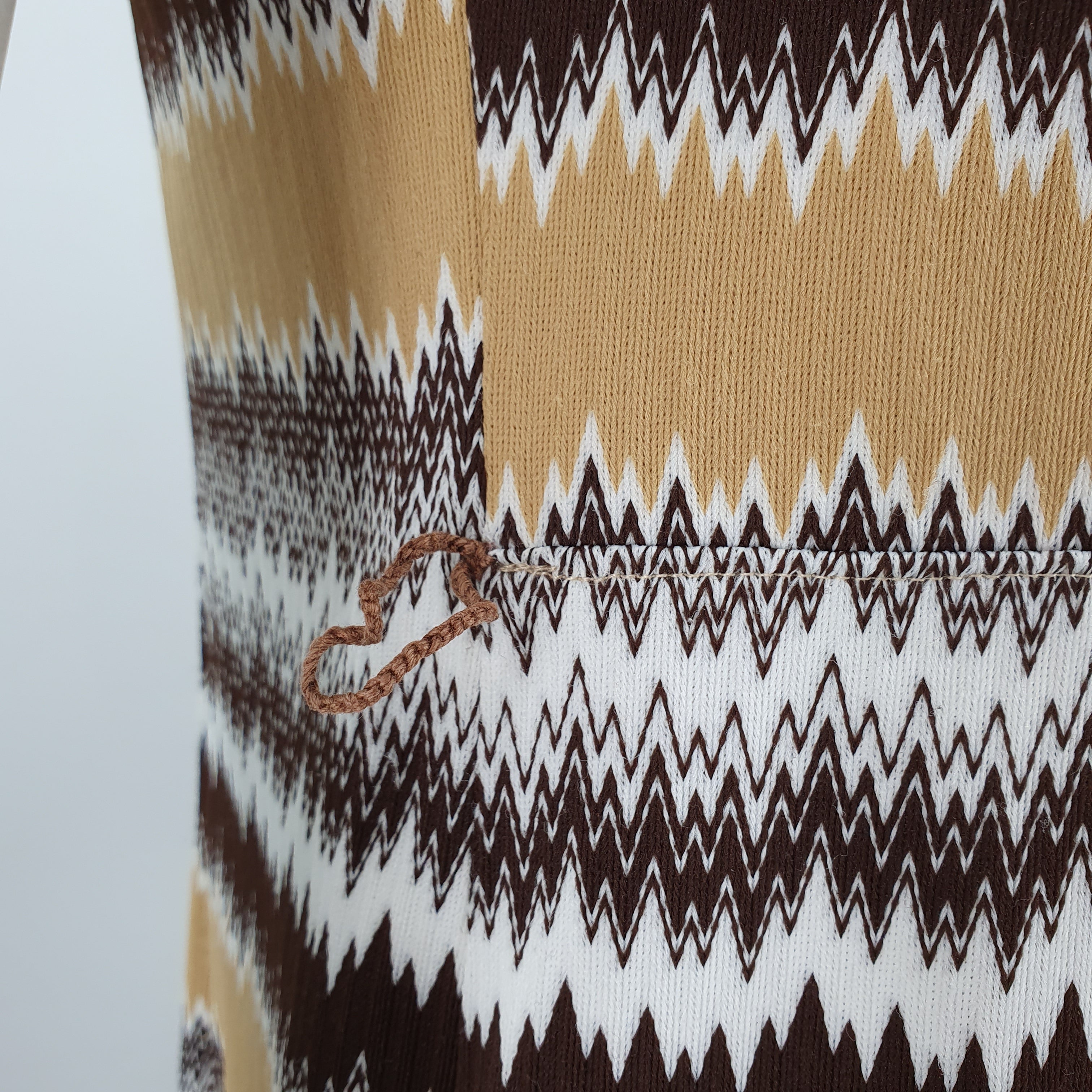 Parkshire, vintage dress with sawtooth pattern from the 70s, size 36-38