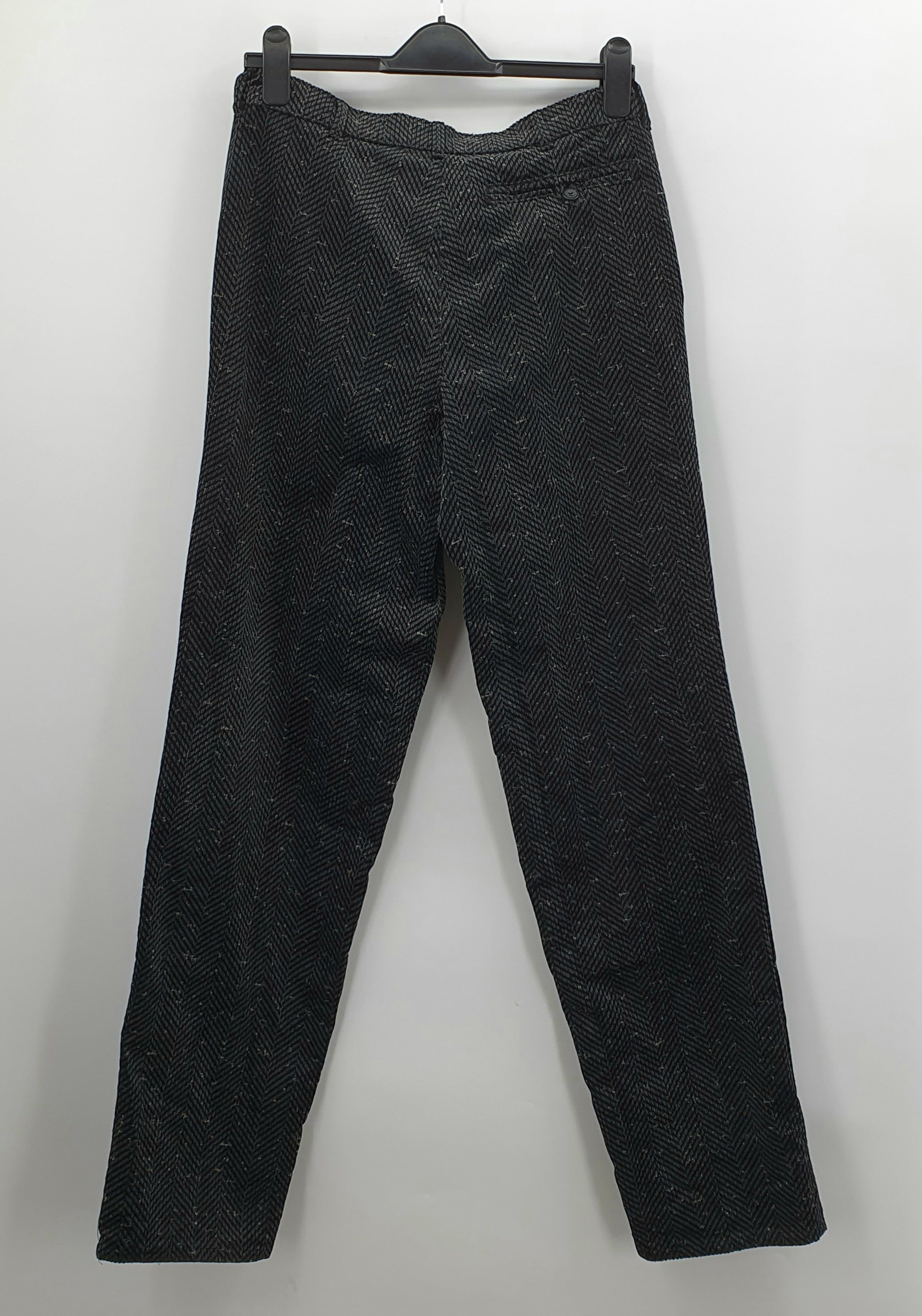 St.Jacques, black unisex corduroy trousers from the 80s, belts approx. 80cm