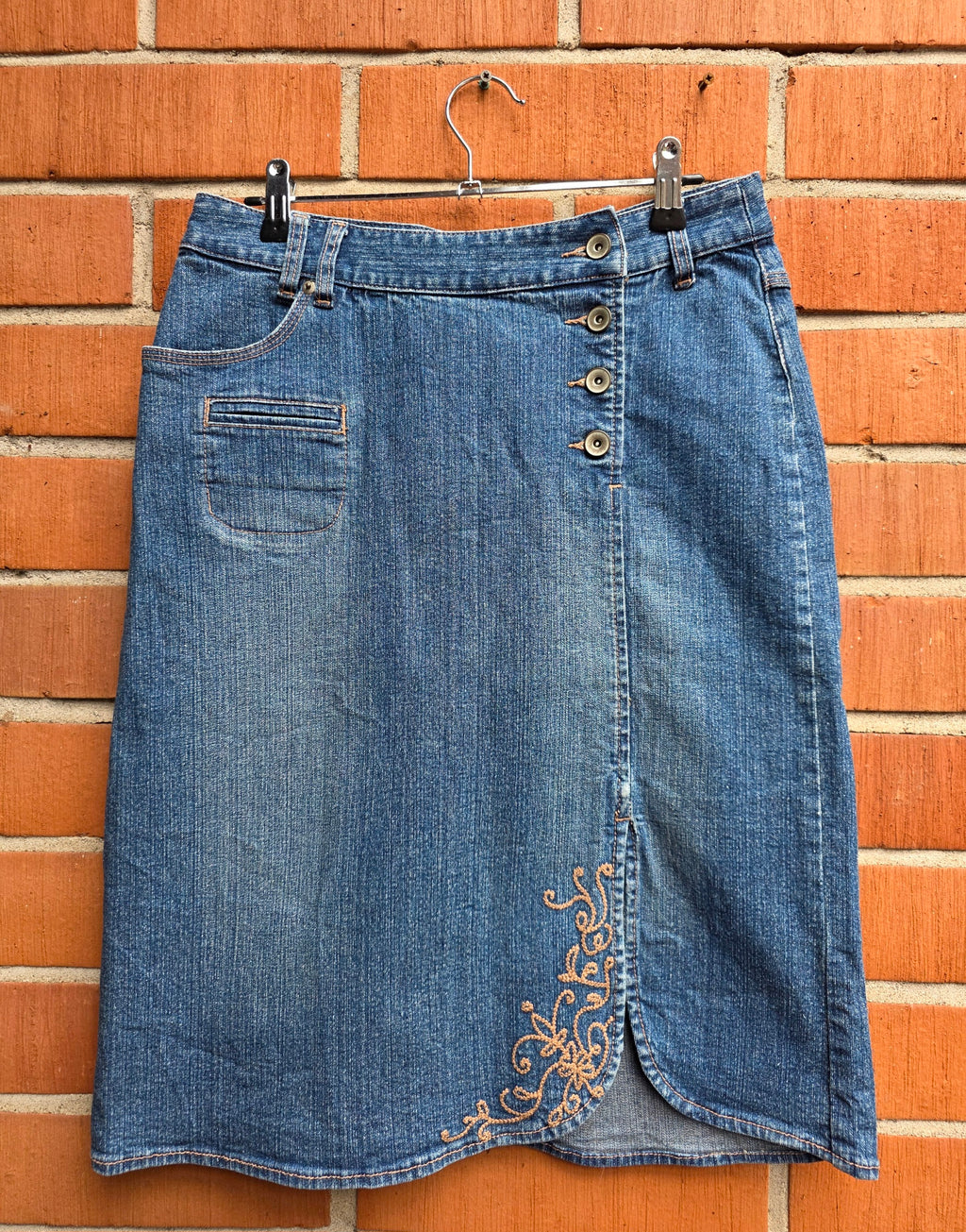 Mosaic, Y2K denim skirt, waist 77cm, size (36)38