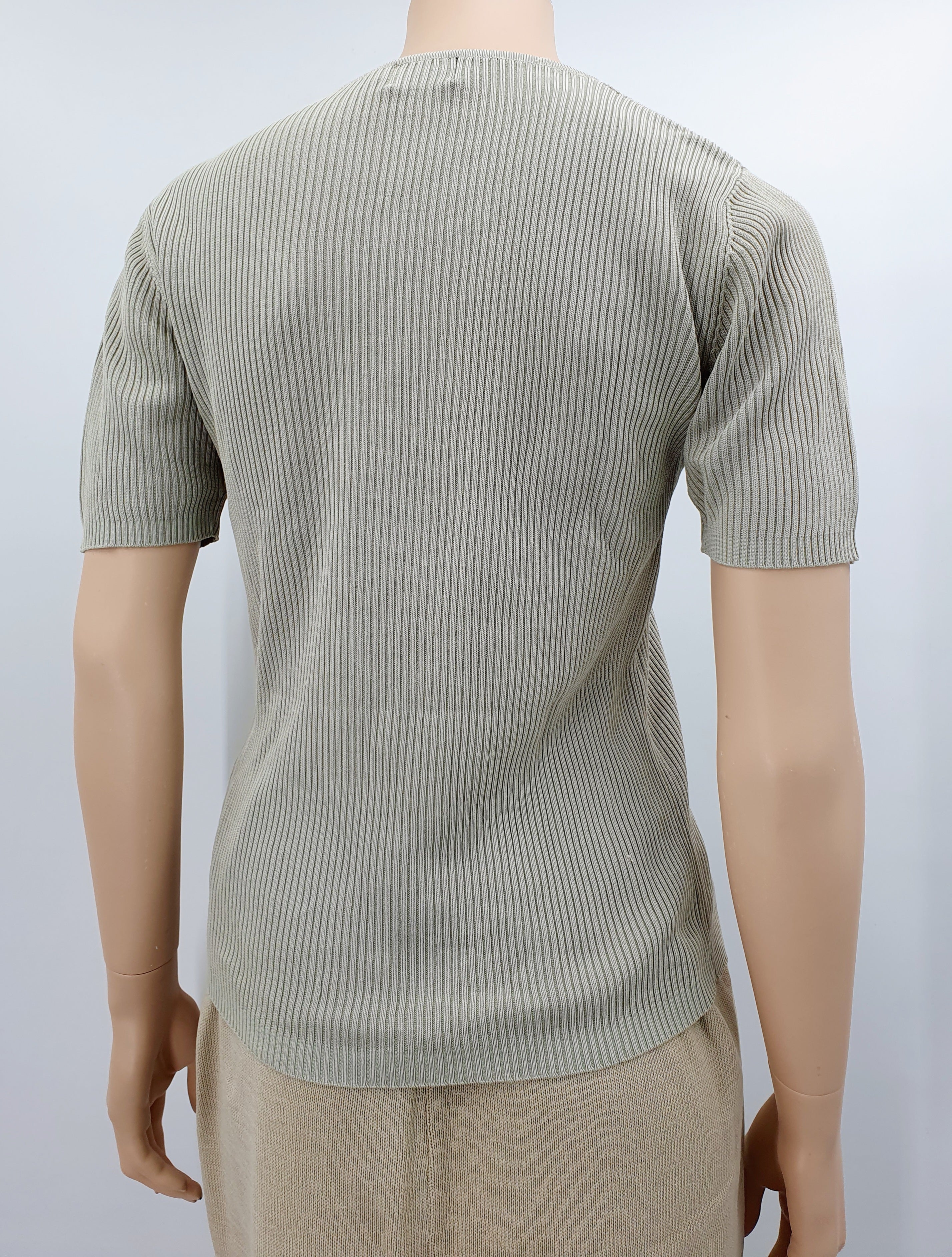Santarelli, light green short-sleeved sweater from the 90s, size 38-40-42