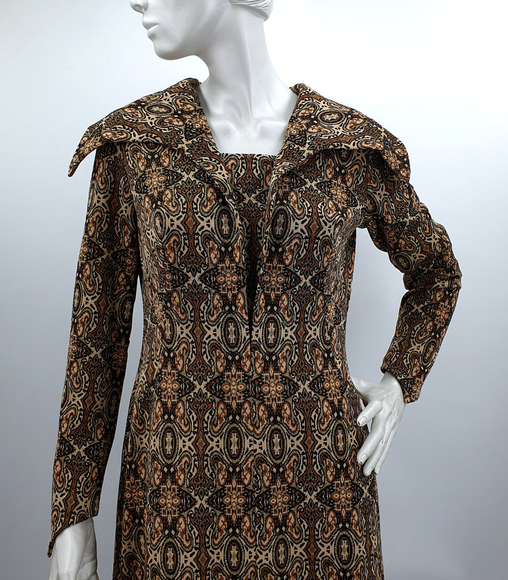 Juhlava maximekko 70-luvulta, koko 36
