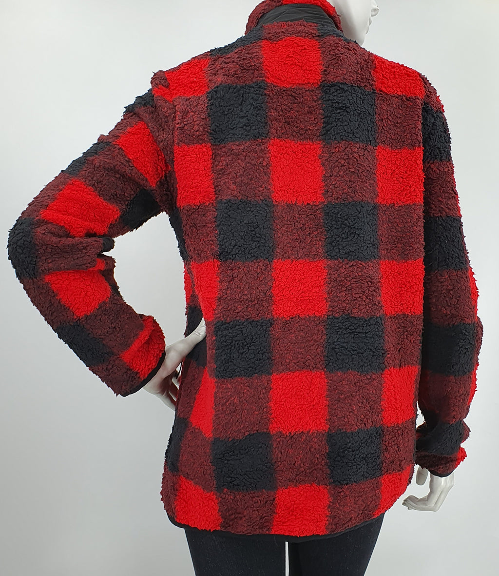 C&A, red and black fleece jacket, size 36-38