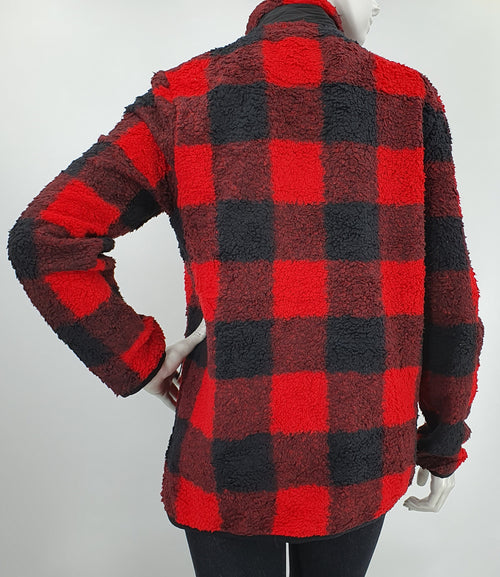 C&A, red and black fleece jacket, size 36-38