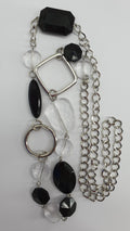 Asymmetrical necklace from the 90s, length 84 cm