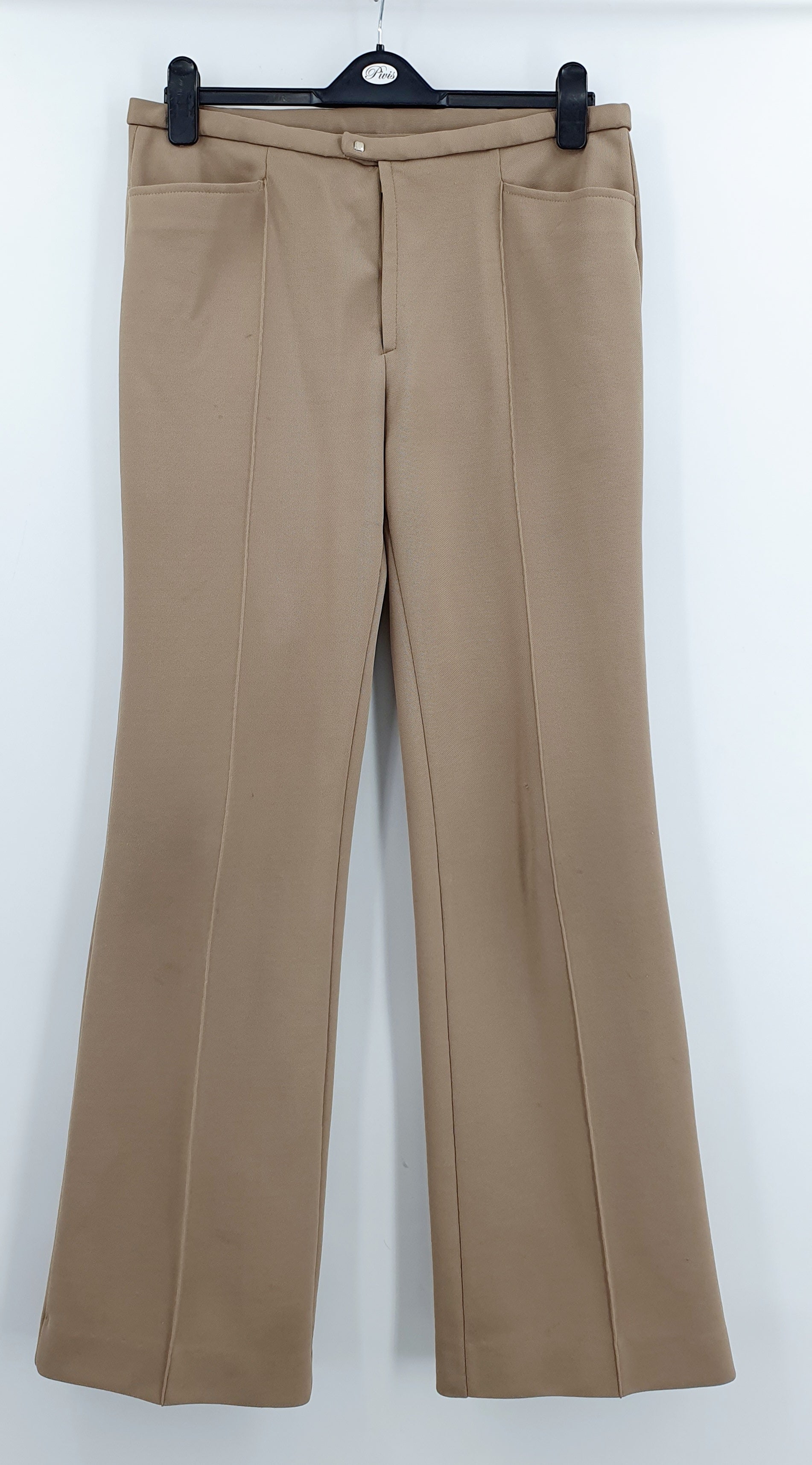 Finnlene, men's straight trousers from the 70s, color beige, waist 80cm
