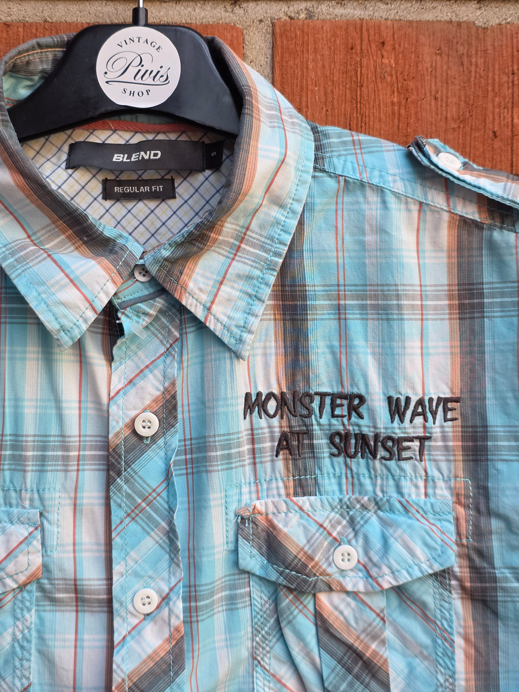 Blend, men's Y2K checkered shirt, size S