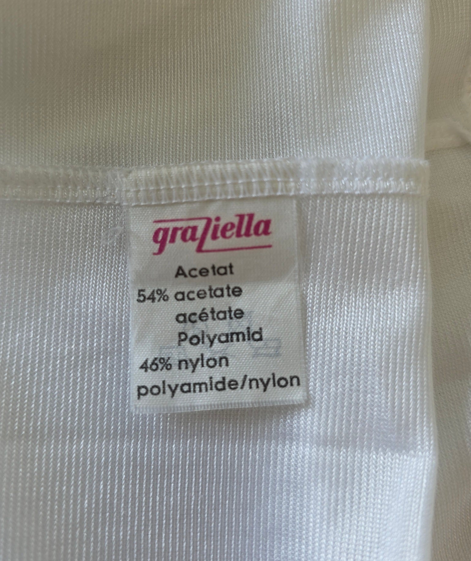 Graziella, white underwear from the 80s-90s, size 38